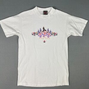 VTG Glacier National Park‎ Hummingbird T Shirt Fits Small 1990s Flowers USA